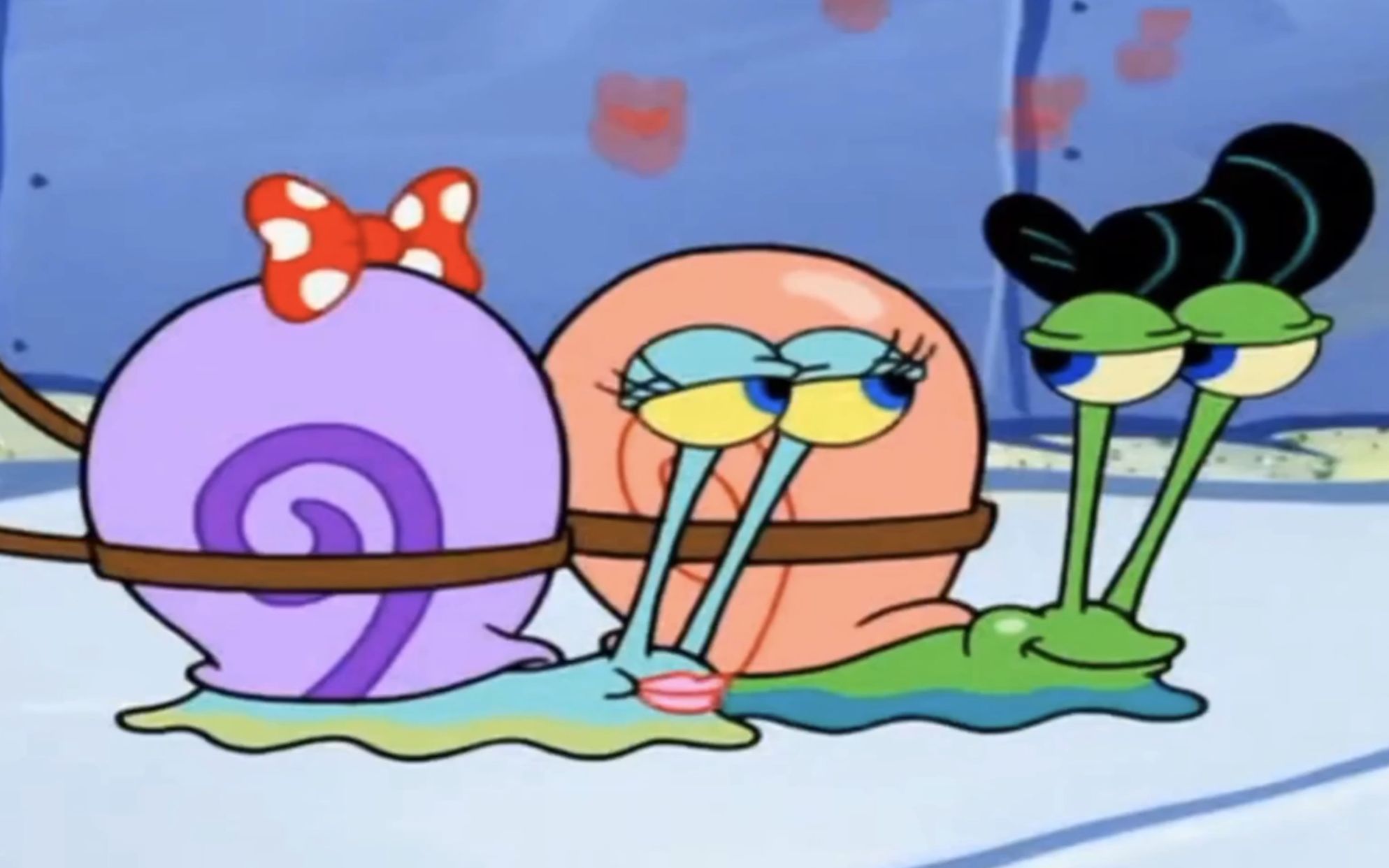 《海绵宝宝》小蜗刚找到女朋友,却被情敌横刀夺爱了!