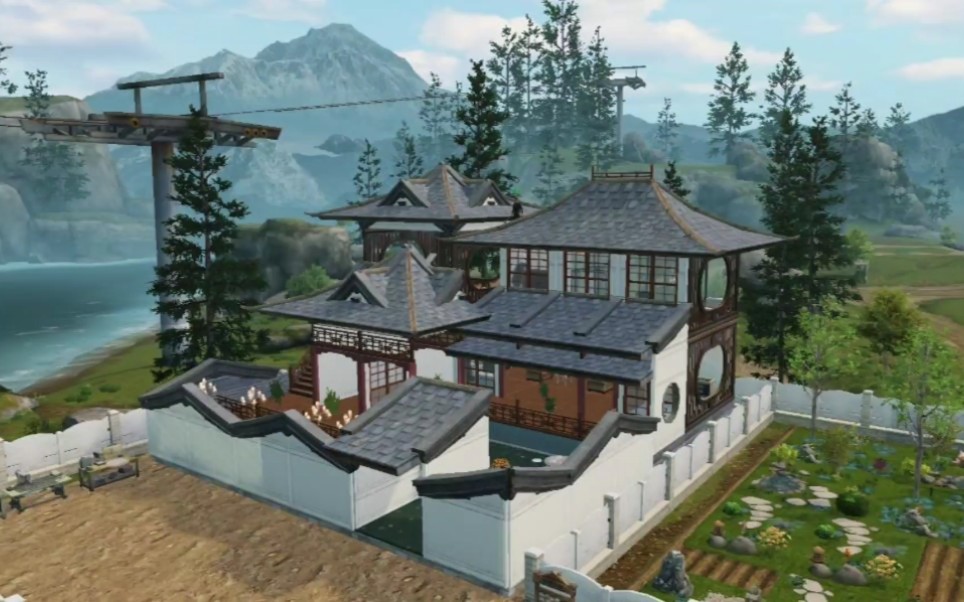 明日之后古风房子【壁画】,原创秋日建筑师小二亮.