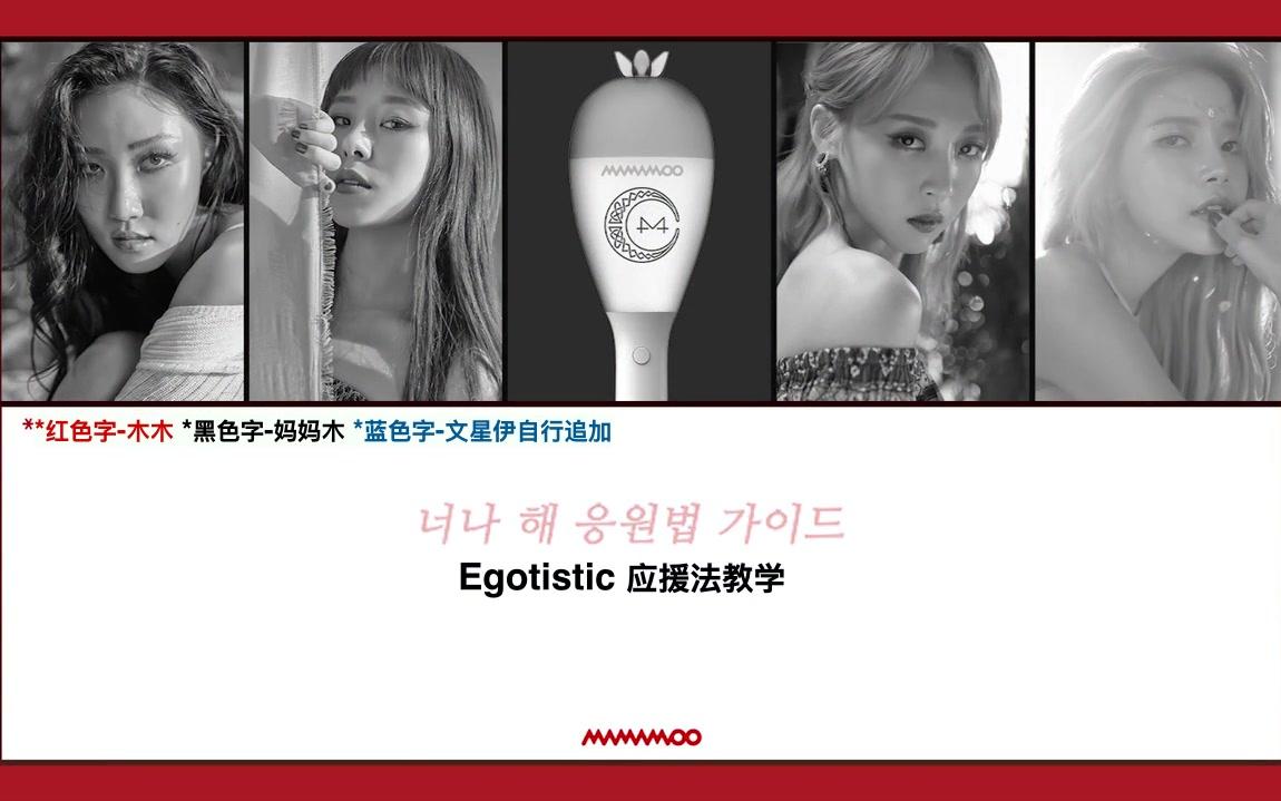 [图][MMC中字] MAMAMOO 'Egotistic'&'Sleep In The Car'应援法合集