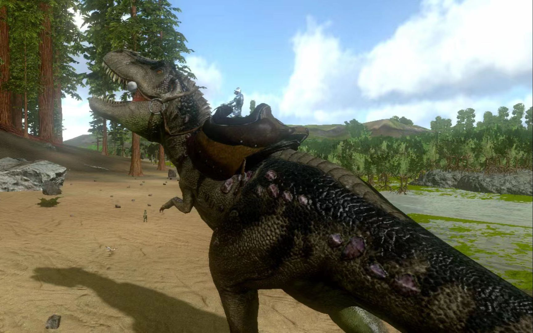 方舟:生存进化(手游):带着霸王龙参观红树林