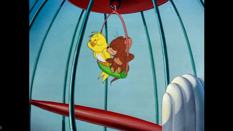 猫和老鼠笼中鸟(1953年重制版结尾)