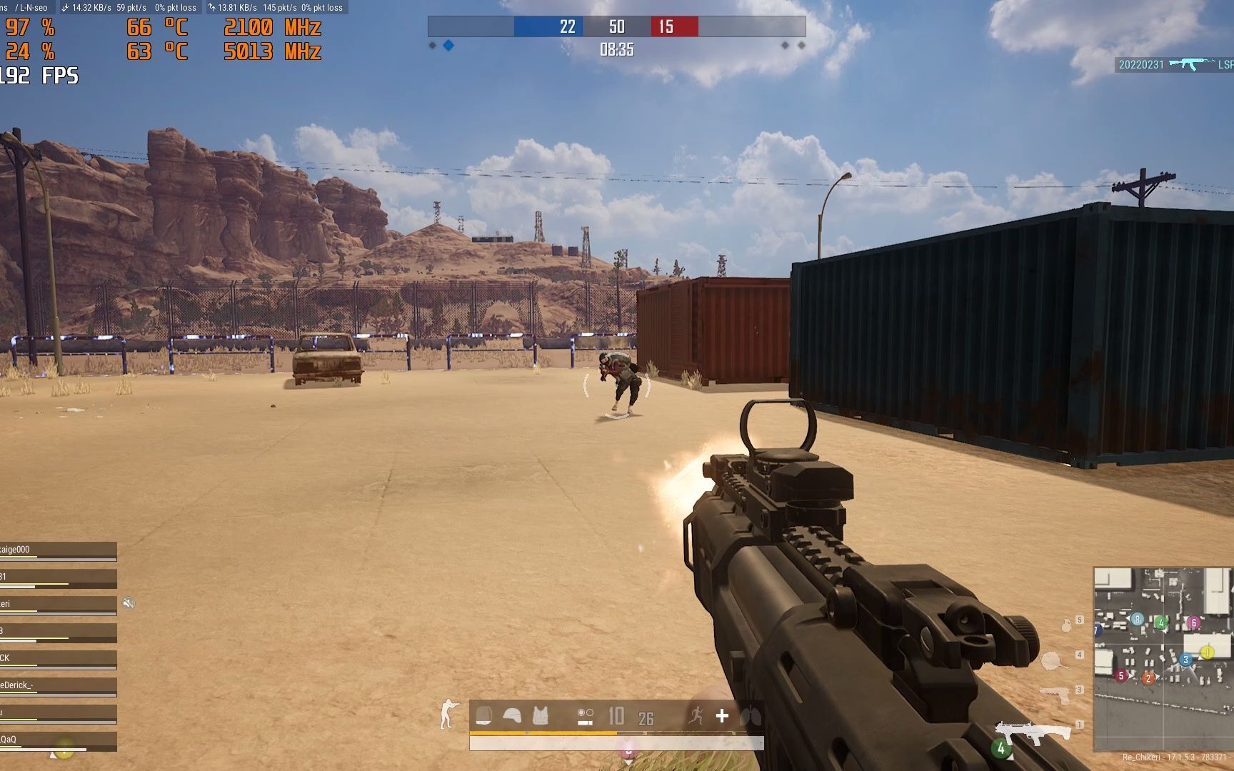 i7 12700kf   rtx3050 绝地求生pubg 街机模式帧数