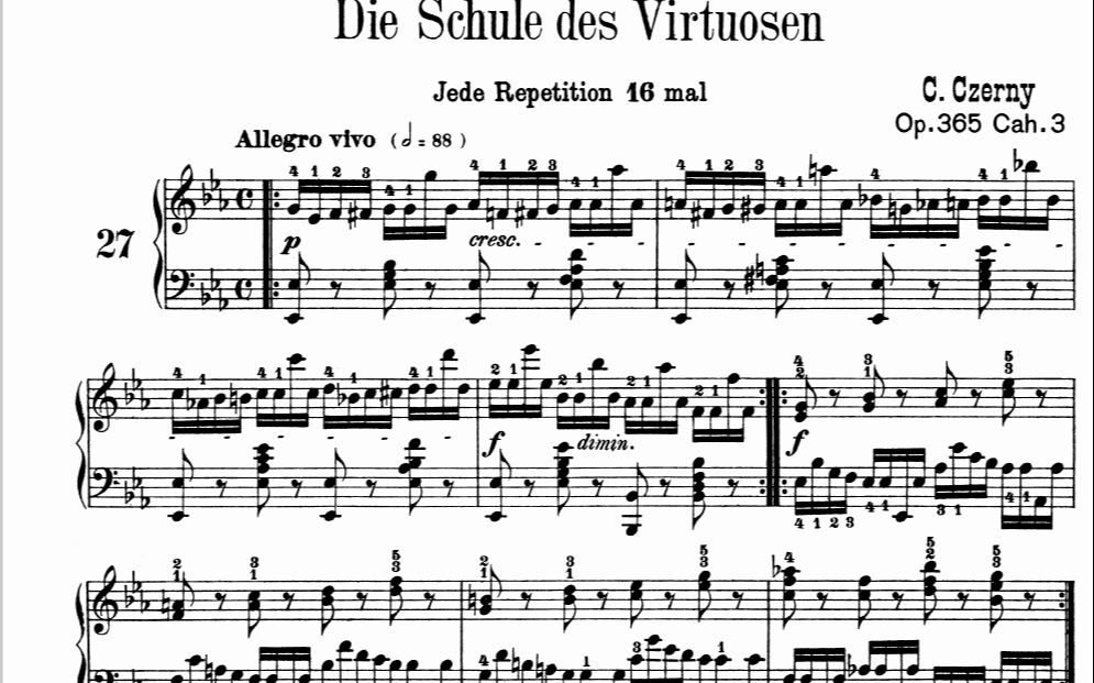 车尔尼365第27首