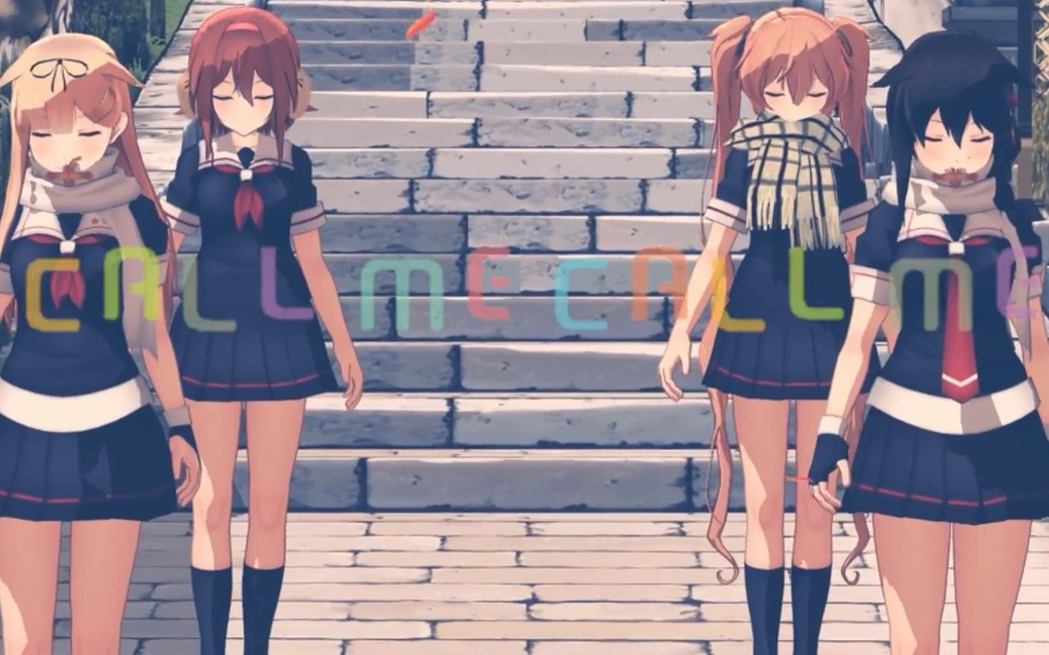 【MMD舰C】白露改 夕立改二 村雨改 时雨改二【CALL ME CALL ME】哔哩哔哩bilibili