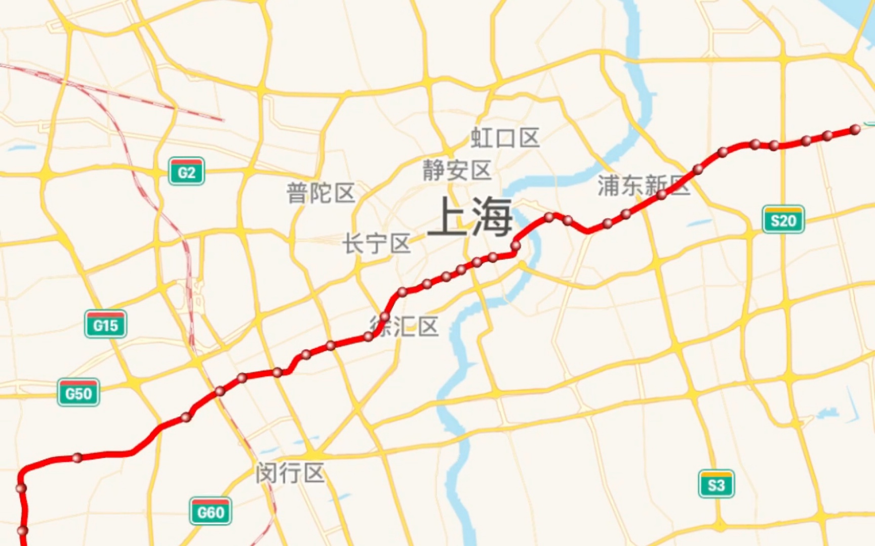 上海地铁9号线行驶路线