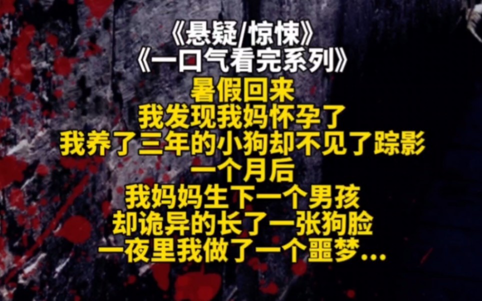 暑假回来我发现我妈怀孕了我养了三年的小狗却不见了踪影一个月后我妈妈生下一个男孩却诡异的长了一张狗脸一夜里我做了一个噩梦...哔哩哔哩bilibili