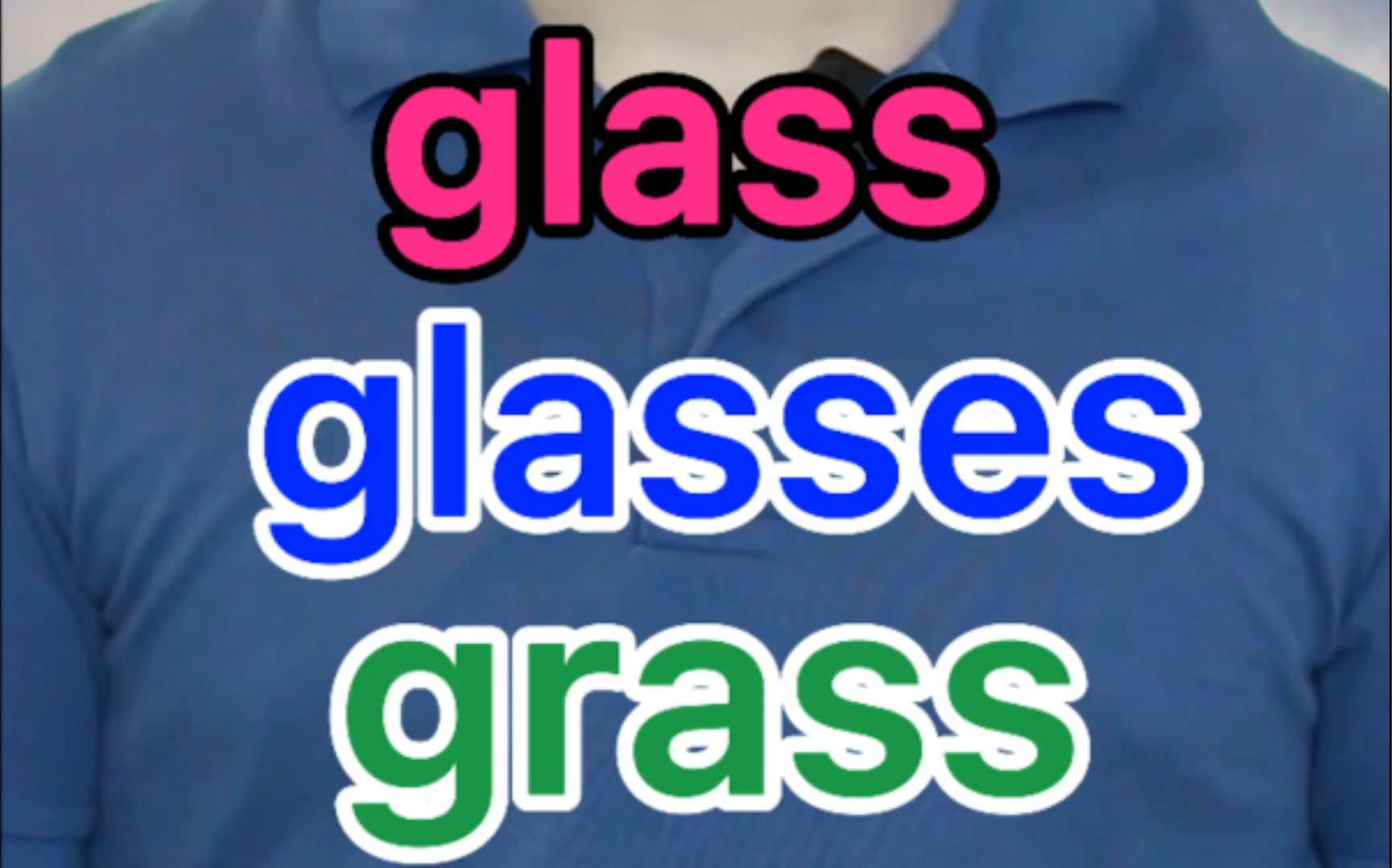 [图]gas、glass、glasses、grass 不要慌，看完这个视频你就清楚了。