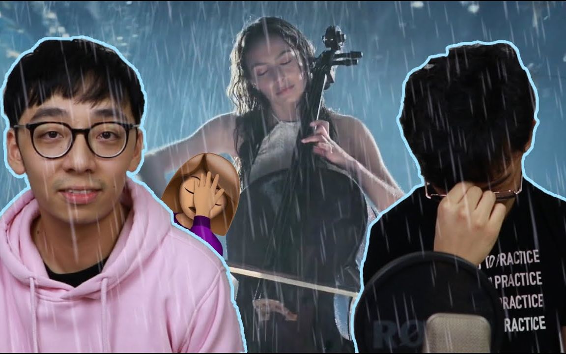 twosetviolin双琴侠在雨中拉大提琴各种亵渎品牌广告某知名矿泉水某