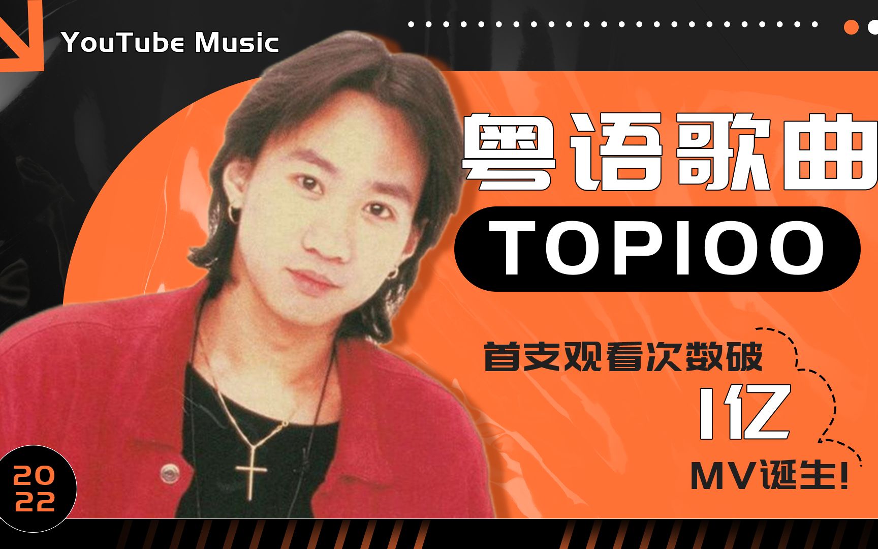 [图]首支观看次数破1亿粤语歌曲，海外Top100粤语热门歌曲，油管观看次数最多粤语歌曲 数据统计截止日期20220608