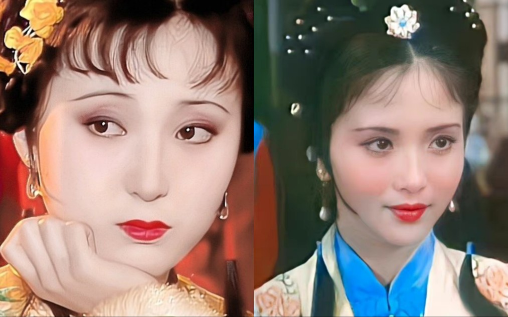 林黛玉对比/红楼梦电影版vs87电视剧版"两弯似蹙非蹙罥烟眉,一双似喜