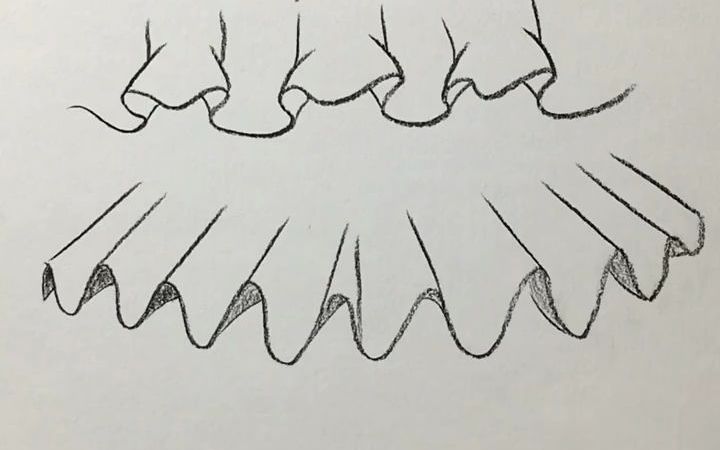 教大家画个裙子褶皱画法哔哩哔哩bilibili