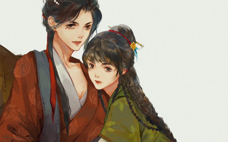 【procreate】江南百景图百合cp,仇珠&文俶