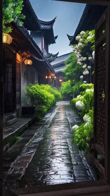 江南雨图片唯美大全图片