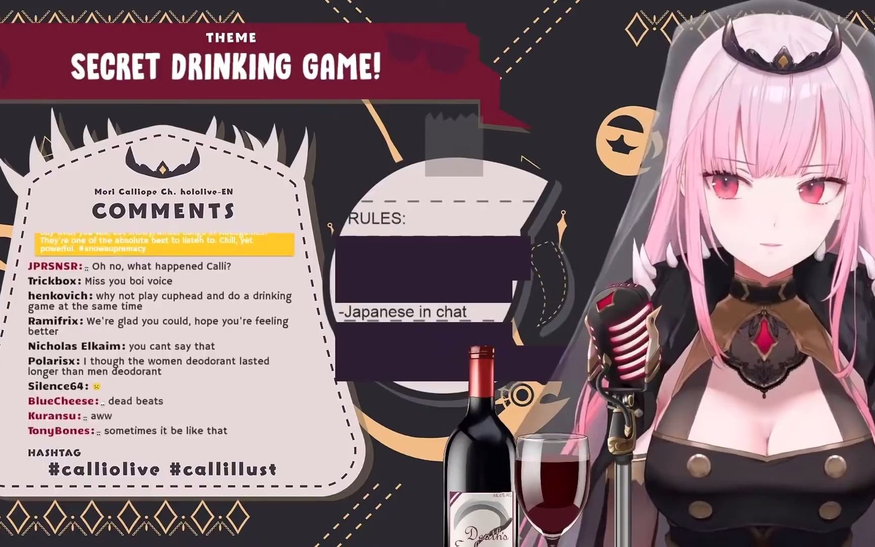 【hololiveen 中文】直播中心情差的死神,火鸡马上现身关怀,死神还偷