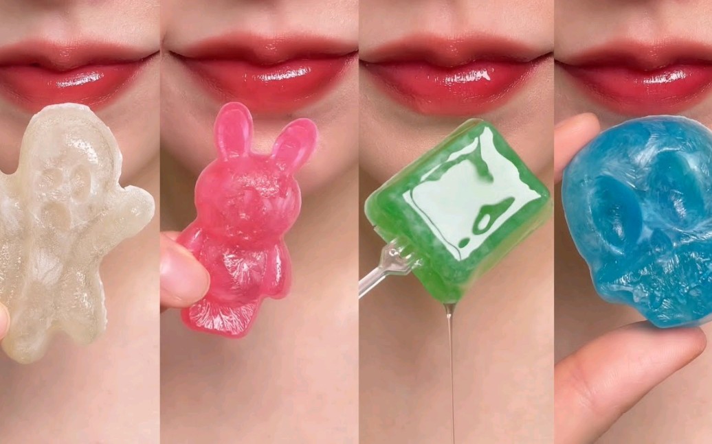 ASMR CRYSTAL CANDY HOENY KOHAKUTO EMOJI FOOD MUKBANG哔哩哔哩bilibili