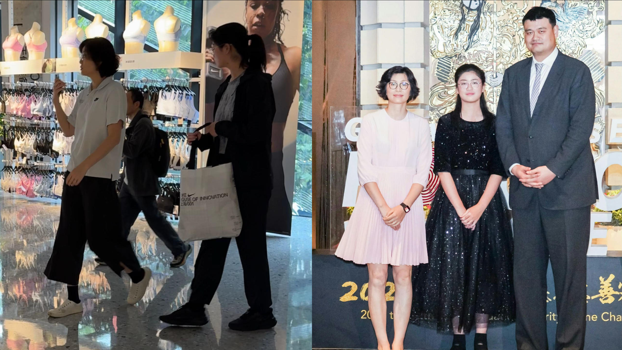 逛街遇姚明妻女！16岁姚沁蕾身高超1米9叶莉，惊叹基因太强大