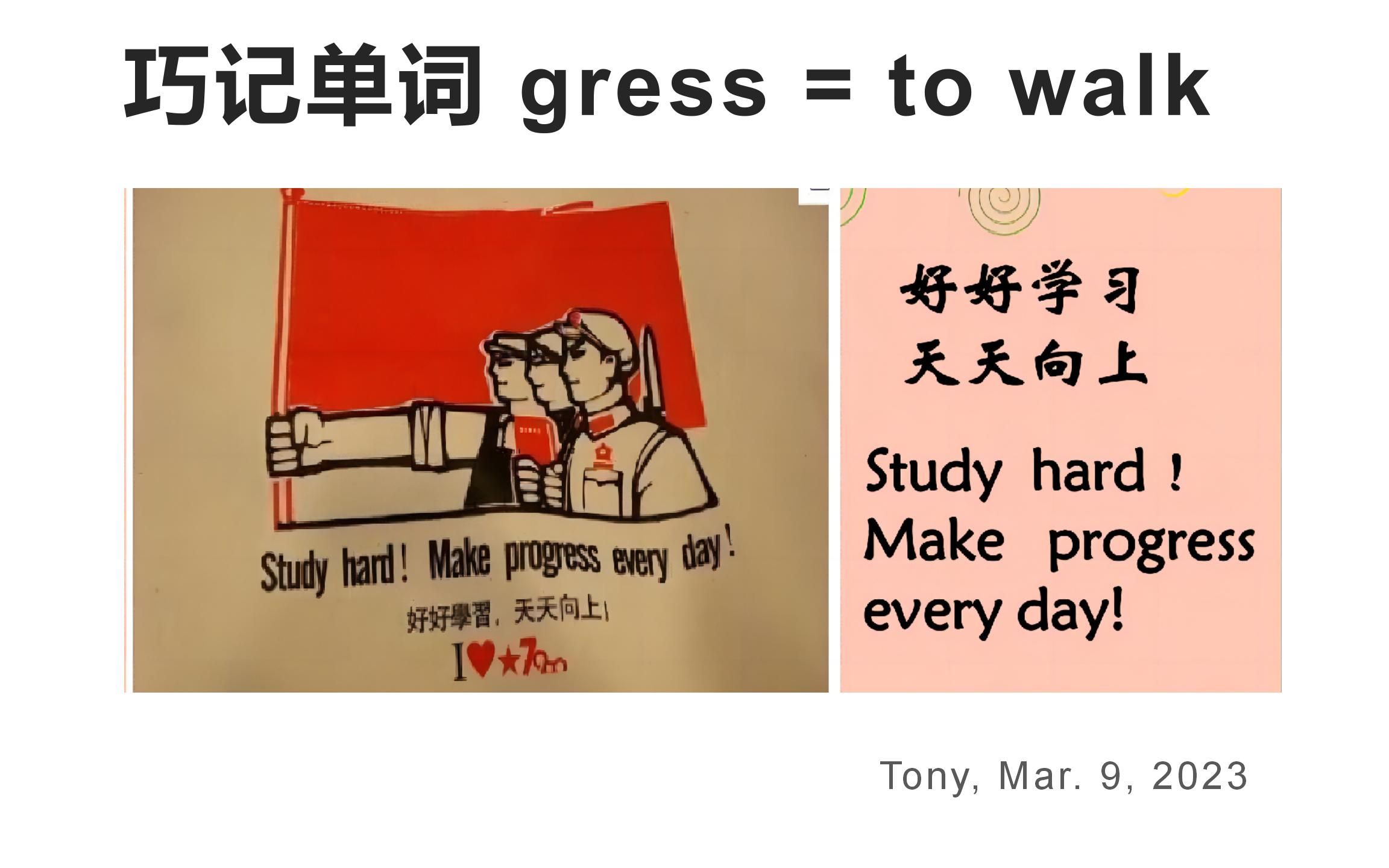 巧记单词 gress = to walk哔哩哔哩bilibili