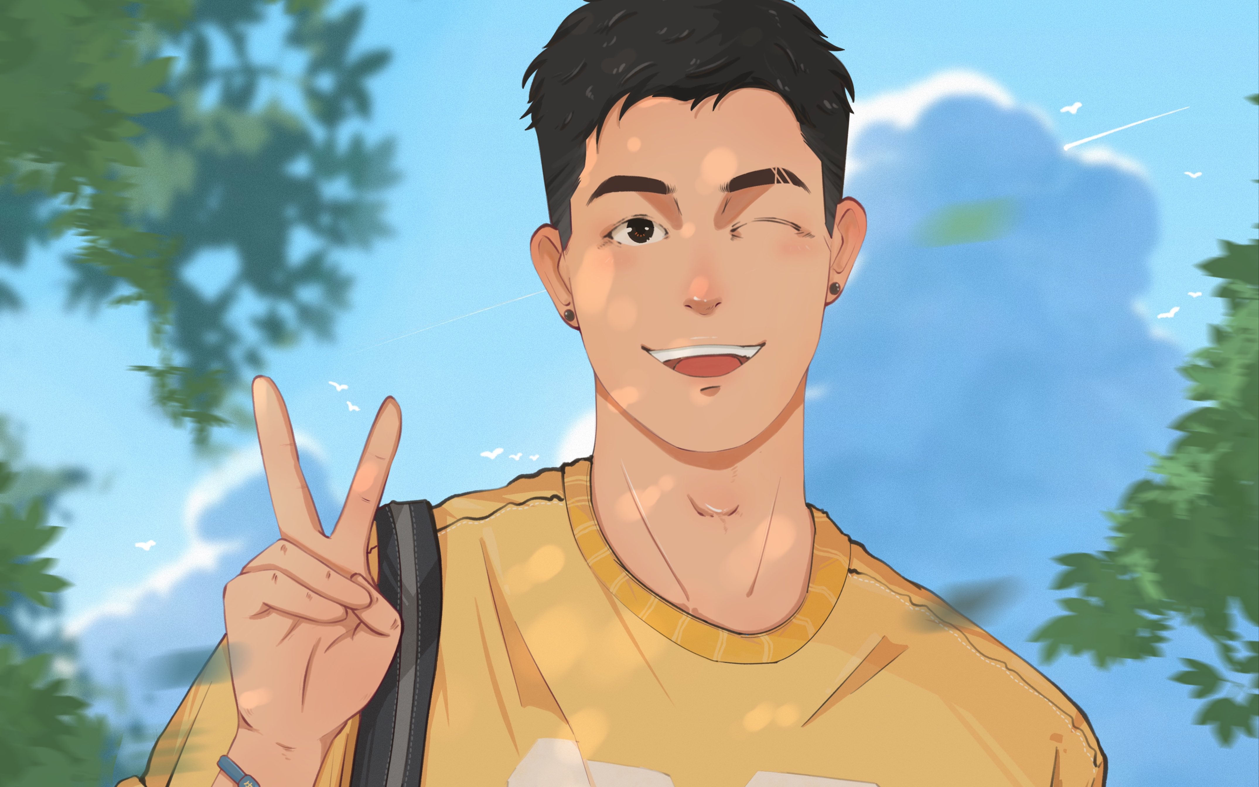 【procreate】ipad pro绘画———一条大樹 篮球少年