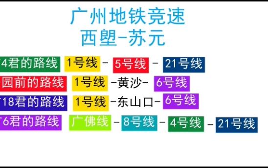 【五一劳动特别篇】 广州地铁竞速1 西塱苏元 谁更快哔哩哔哩bilibili