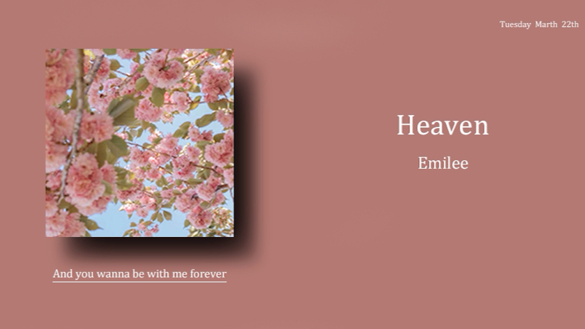 [图]日推歌单|《Heaven》|Emilee