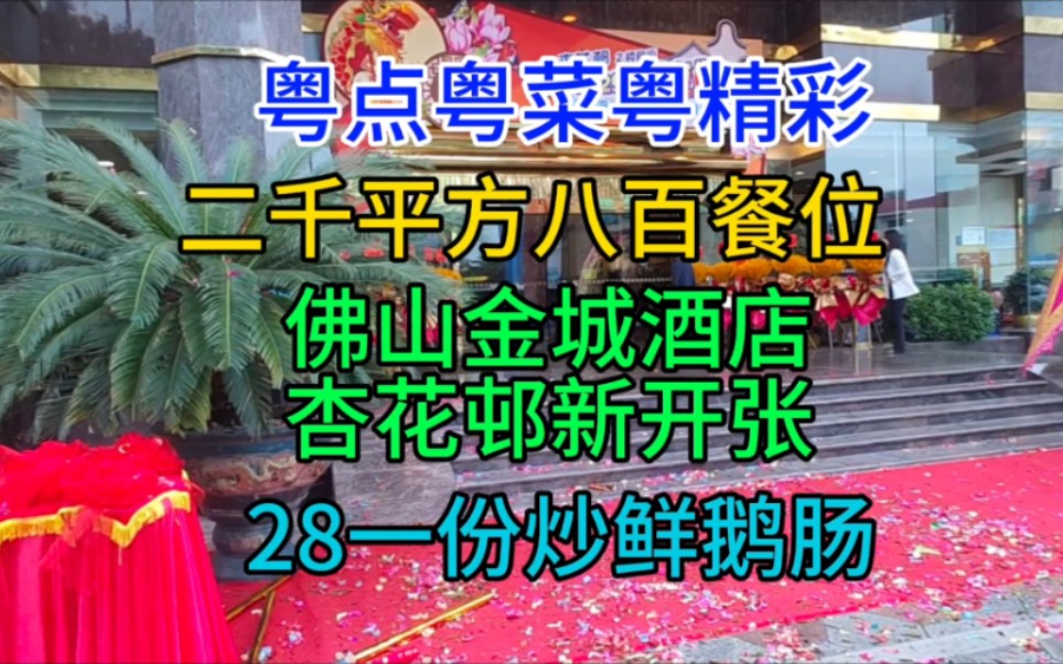 二千平方八百餐位,佛山金城酒店杏花邨新开张,28一份炒鲜鹅肠哔哩哔哩bilibili