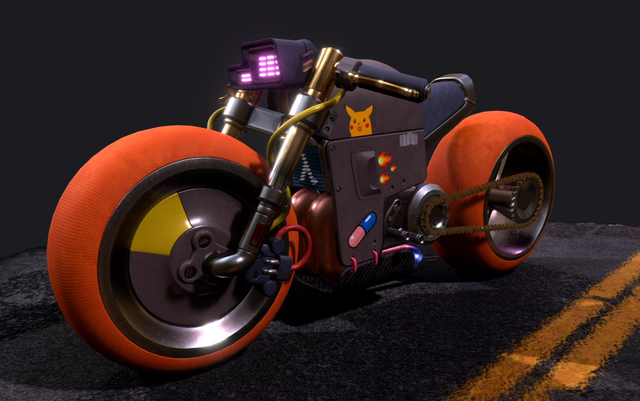 次世代建模 maya炫酷机车模型制作教程