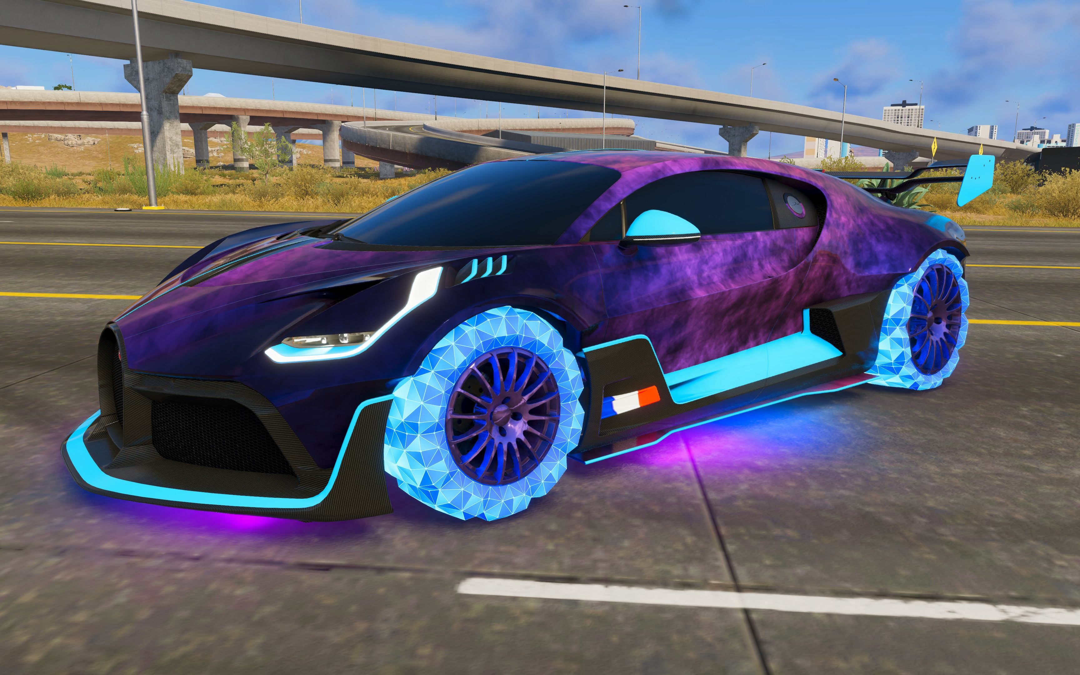 【飙酷车神2】布加迪divo裸车挑战王牌白岩山丘