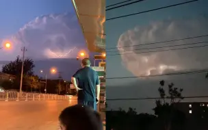 Скачать видео: 北京上空惊现雷暴云 巨型云层铺天盖地袭来 电闪雷鸣仿佛末日大片