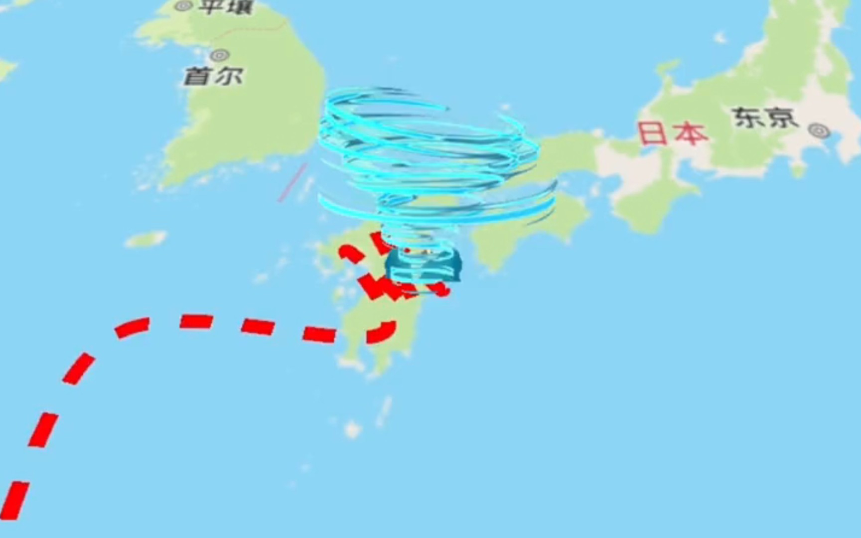 [图]9.18台风90°转弯，橡皮擦式横扫