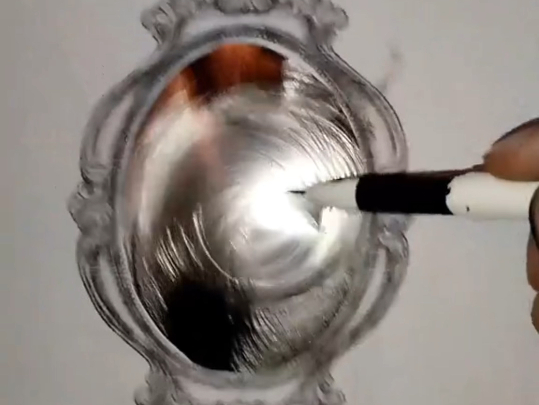 纸上画镜子挑战成功