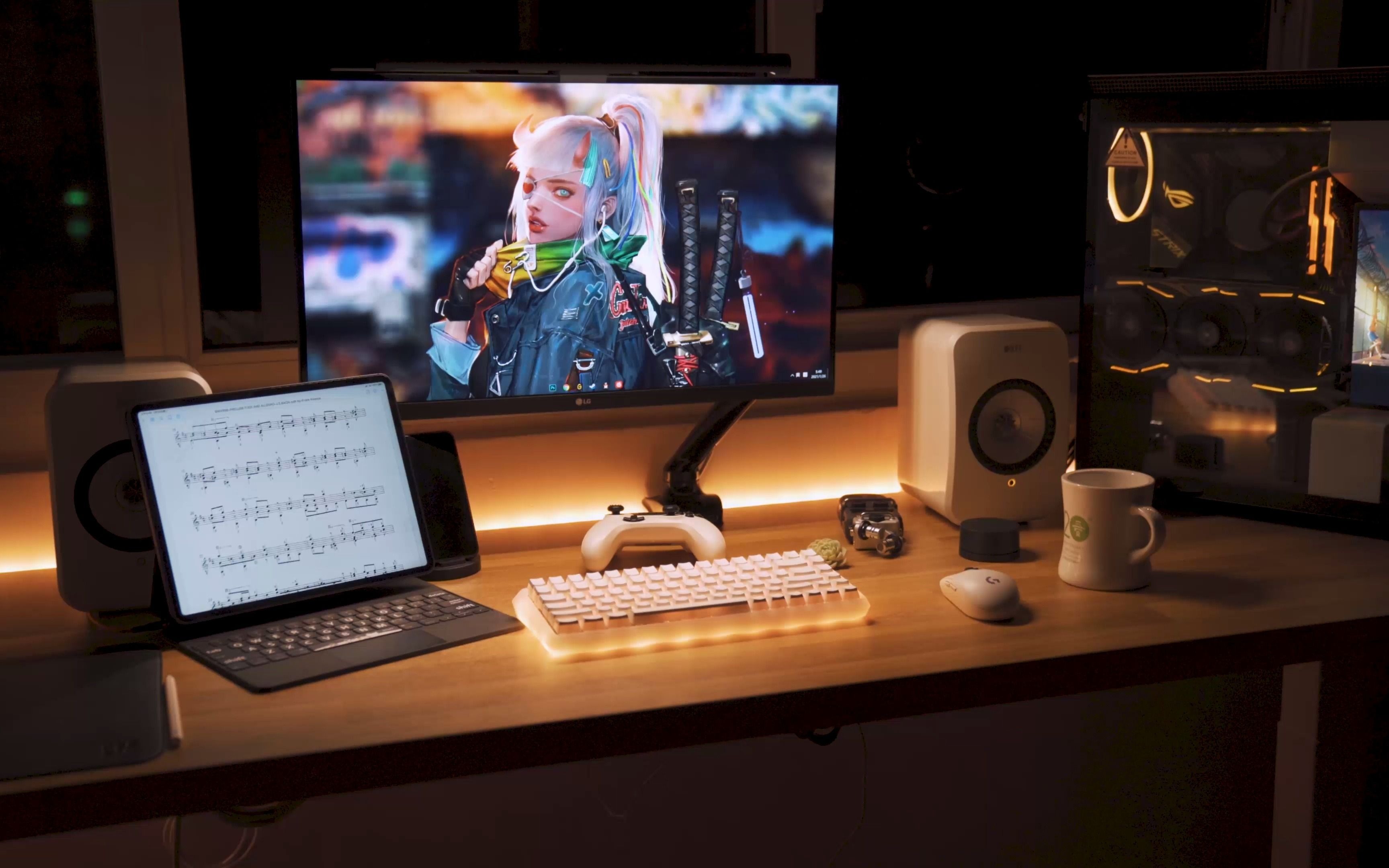 【桌面美学】500元桌板搭建学生党工作区-简约轻rgb