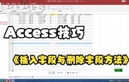 【Access技巧】数据库基础知识,插入字段与删除字段方法,表视图设计视图两种方式,快来看看吧!哔哩哔哩bilibili