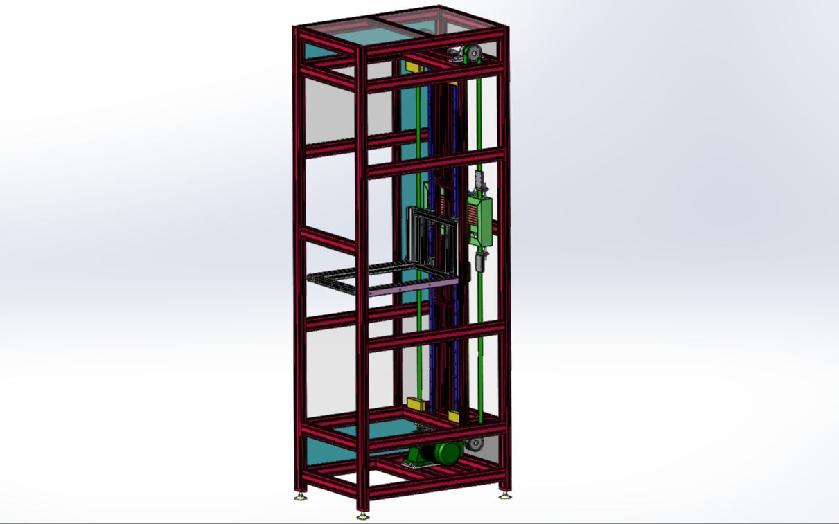 同步带升降机构设计,如何采用配重实现省力?