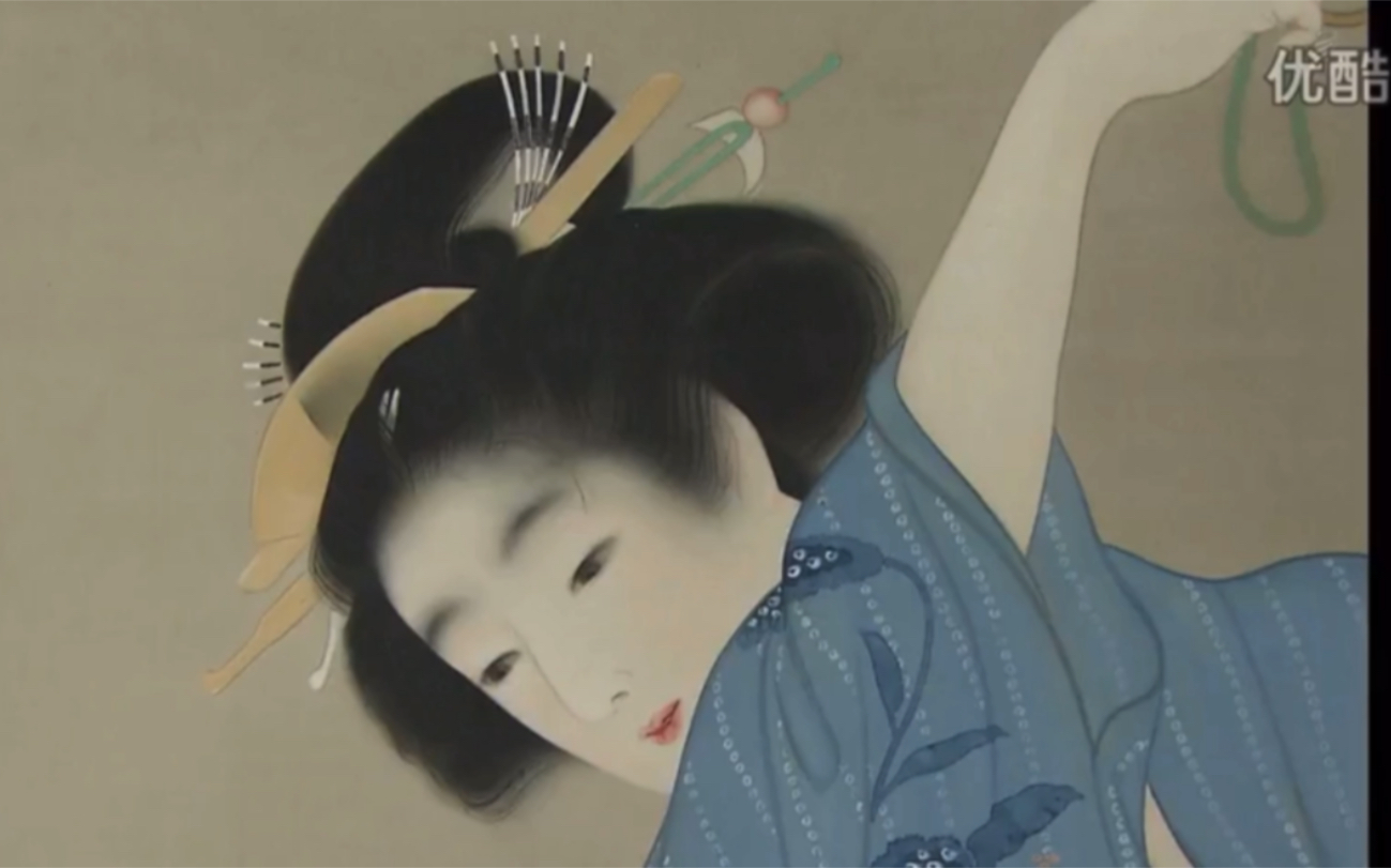 日本江户时代女性发型胜山还原上村松园美人画发型