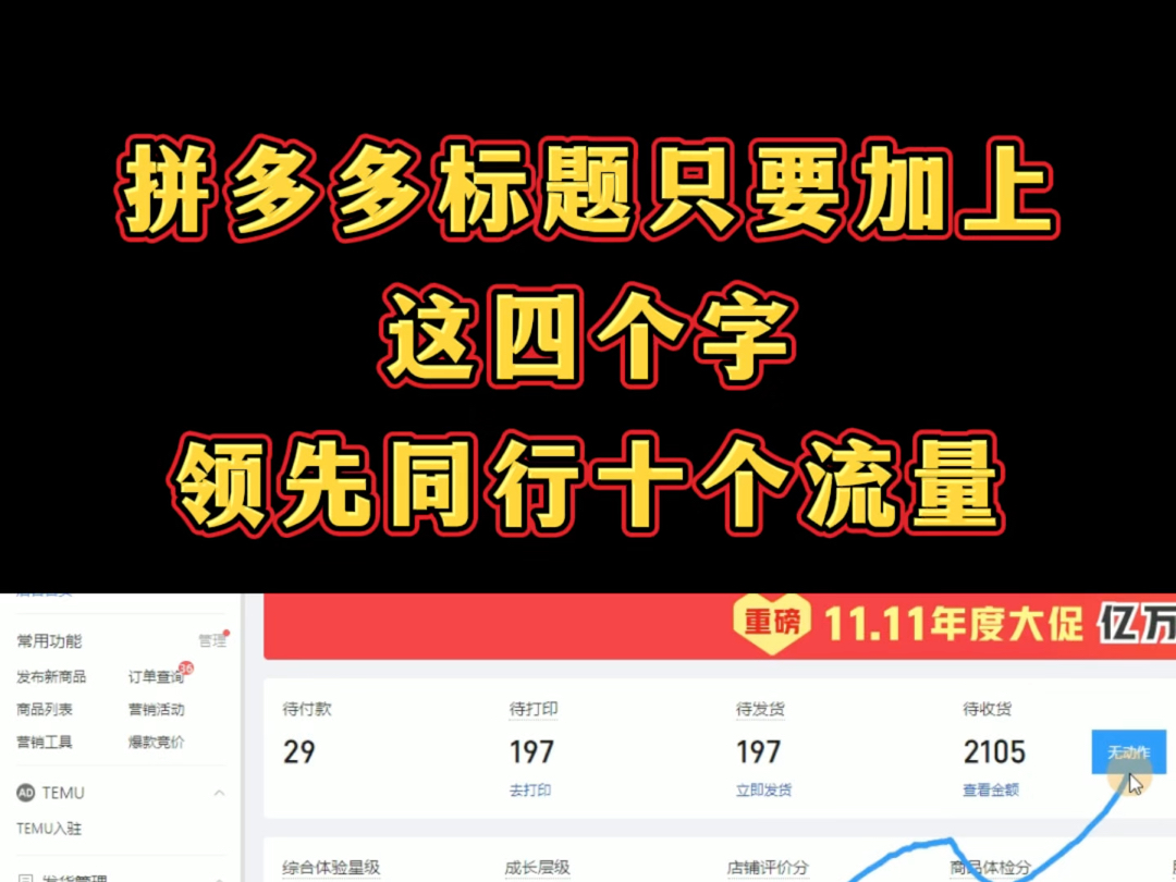 拼多多标题只要加上这四个字领先同行十个流量!哔哩哔哩bilibili