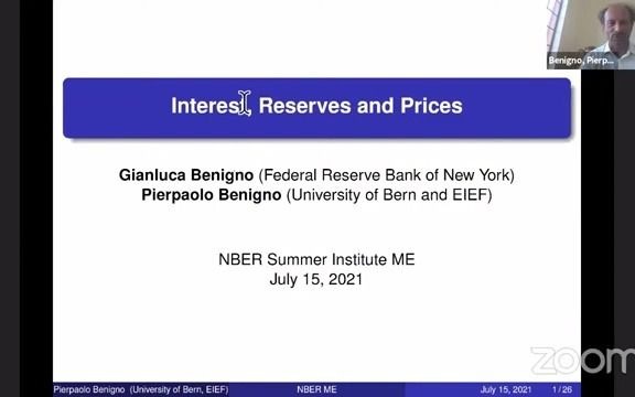 NBER 2021 Summer Institute Monetary Economics哔哩哔哩bilibili