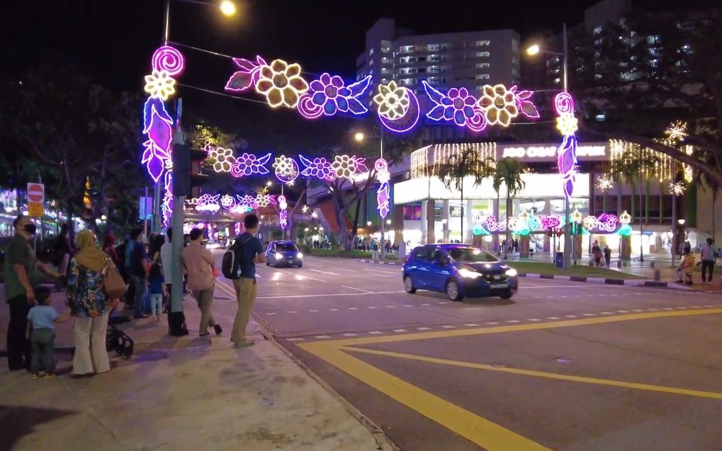 超清新加坡漫步夜晚的新加坡芽笼区1080p高清版20215