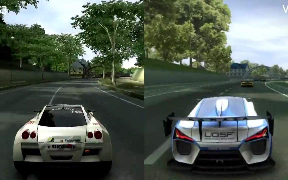 [图]山脊赛车- PSV vs PS3 画面对比