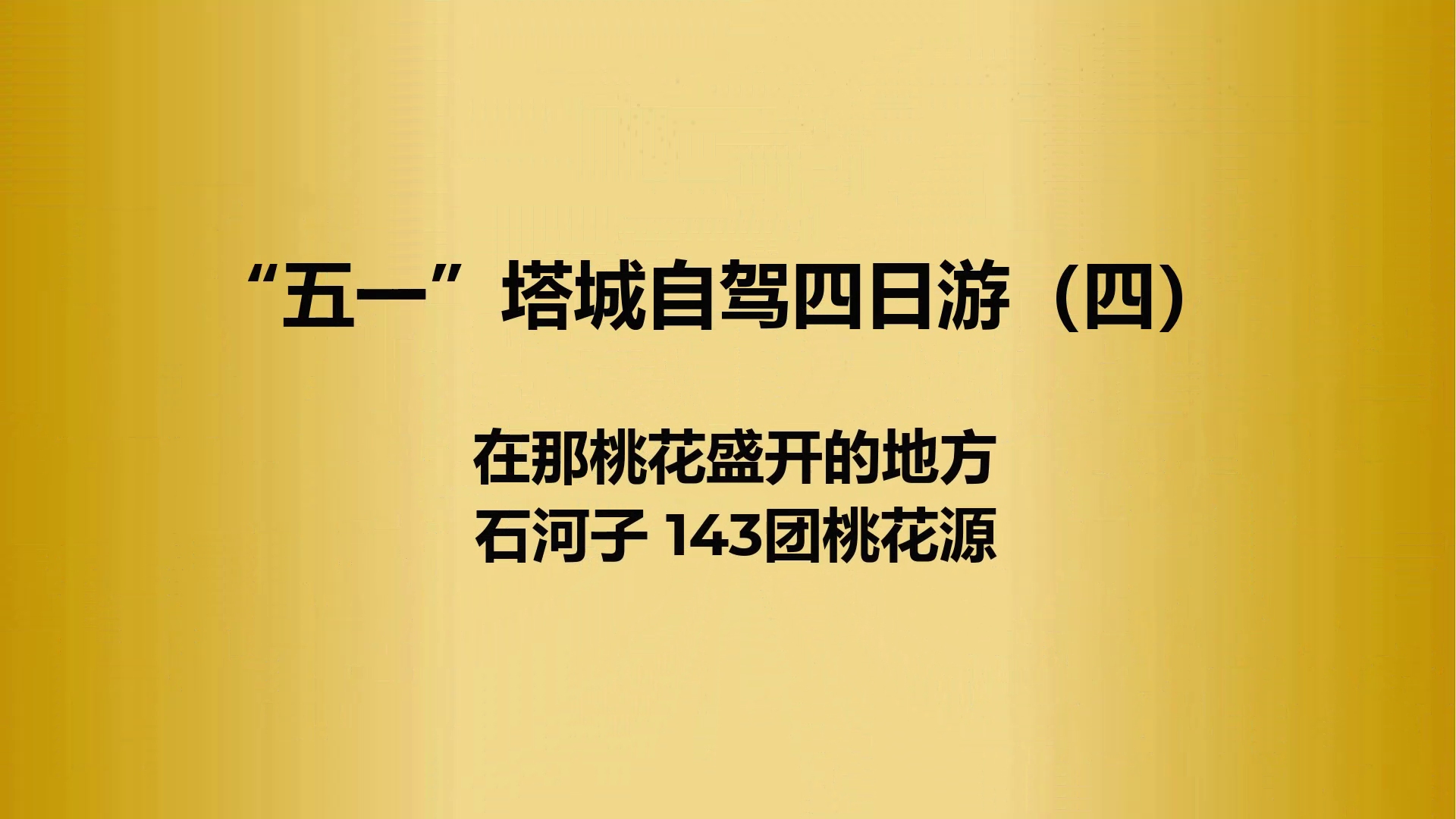 “五一”塔城自驾四日游(四)桃花盛开的地方石河子143团桃花源哔哩哔哩bilibili