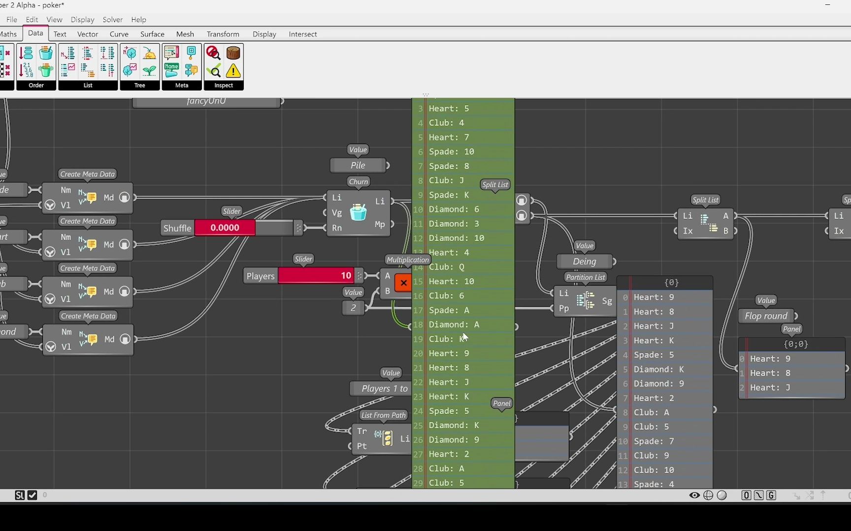 试玩 Grasshopper 2.0 制作德州扑克的发牌流程哔哩哔哩bilibili