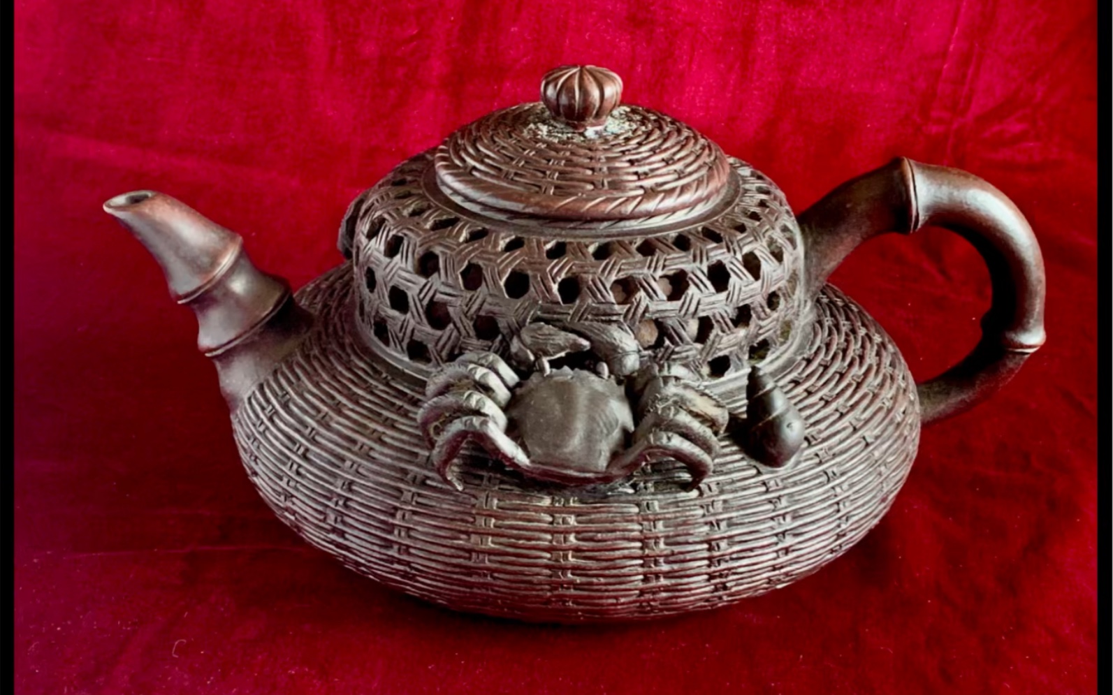 顾景舟蟹篓竹编紫砂壶