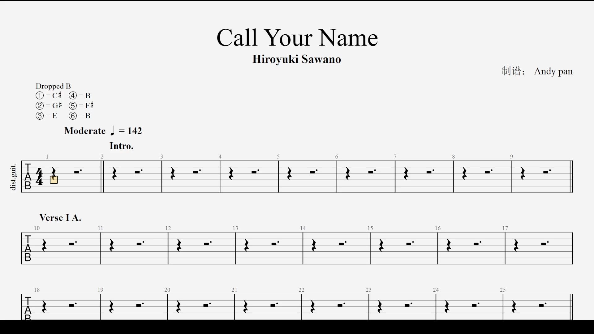 call your name钢琴谱图片