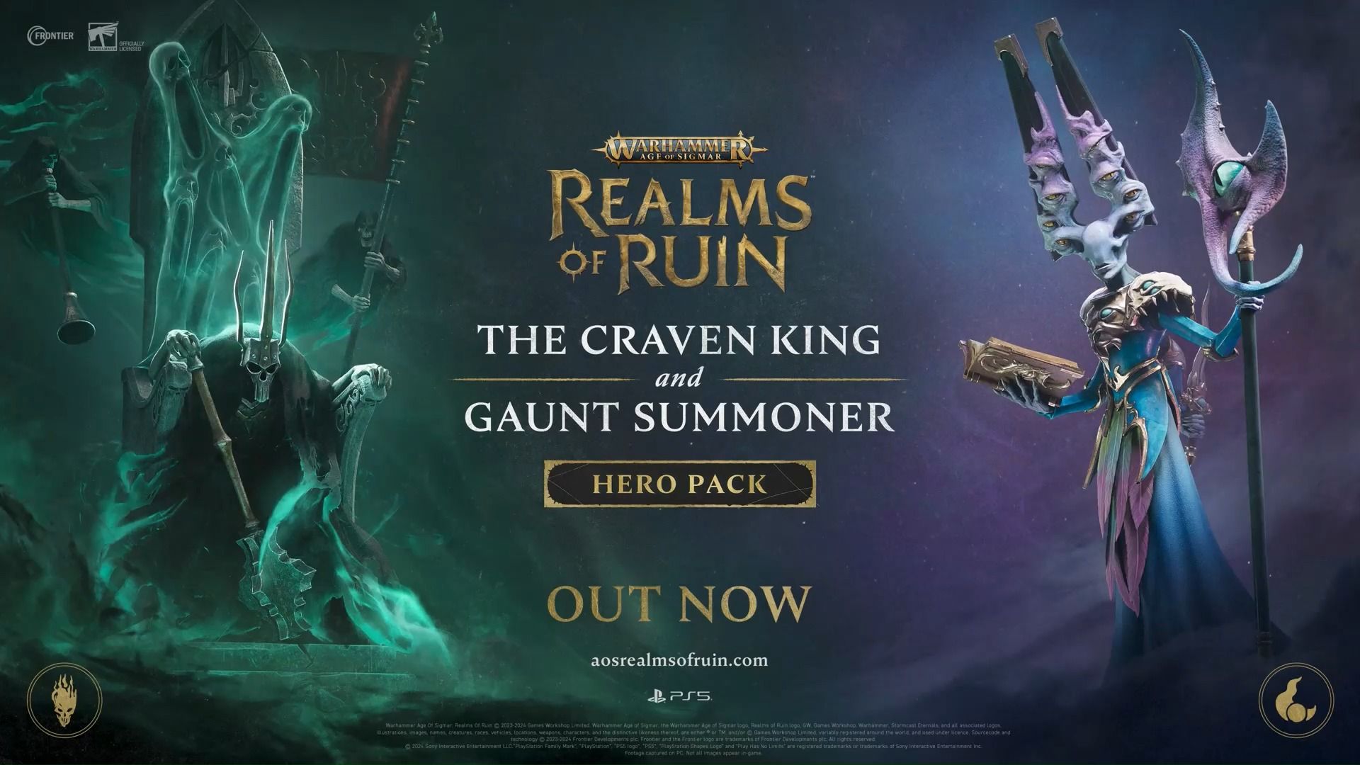 战锤西格玛时代:毁灭国度 - 克雷文国王和憔悴召唤师英雄包 ps5 和 ps