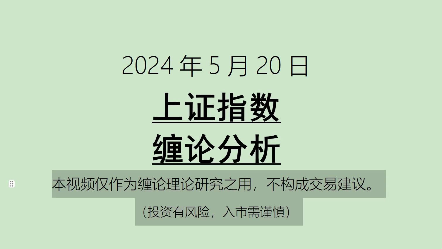 [图]《2024-5-20上证指数之缠论分析》