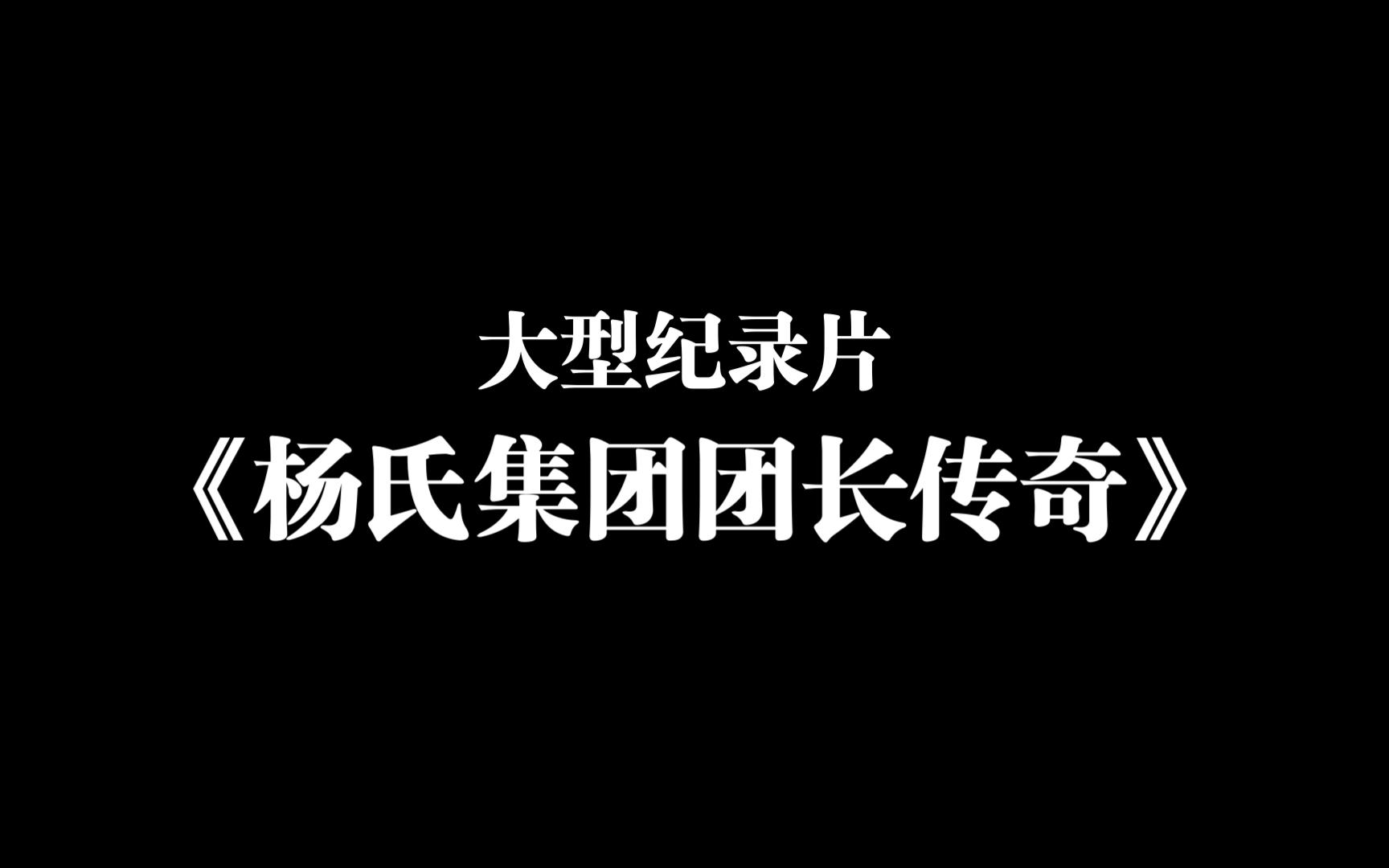 大型纪录片《杨氏集团团长传奇》哔哩哔哩bilibili