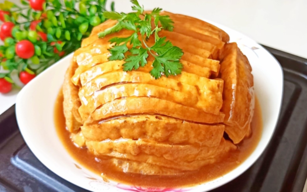 河南美食,八大碗之一扣碗豆腐,比大鱼大肉还好吃