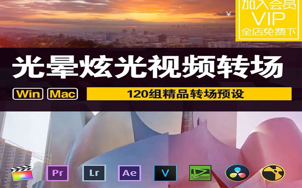 【可免费下载】P022120组PR AE FCPX 4K婚礼镜头炫光光晕光斑转场电影级特效插件哔哩哔哩bilibili