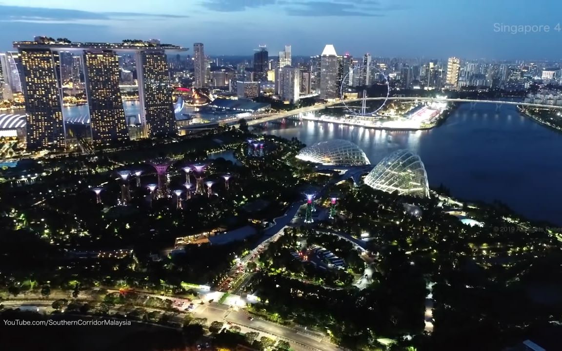 海上明珠新加坡Singapore高清夜间航拍+旅拍风景摄影完美多角度立体的新加坡旅游美丽风光哔哩哔哩bilibili