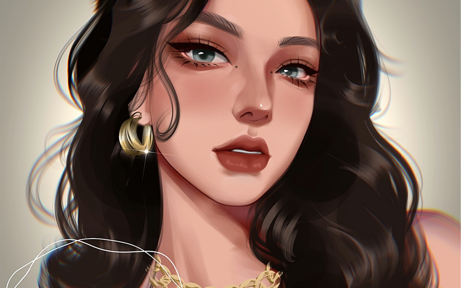 沉浸式绘画过程|欧美风板绘头像