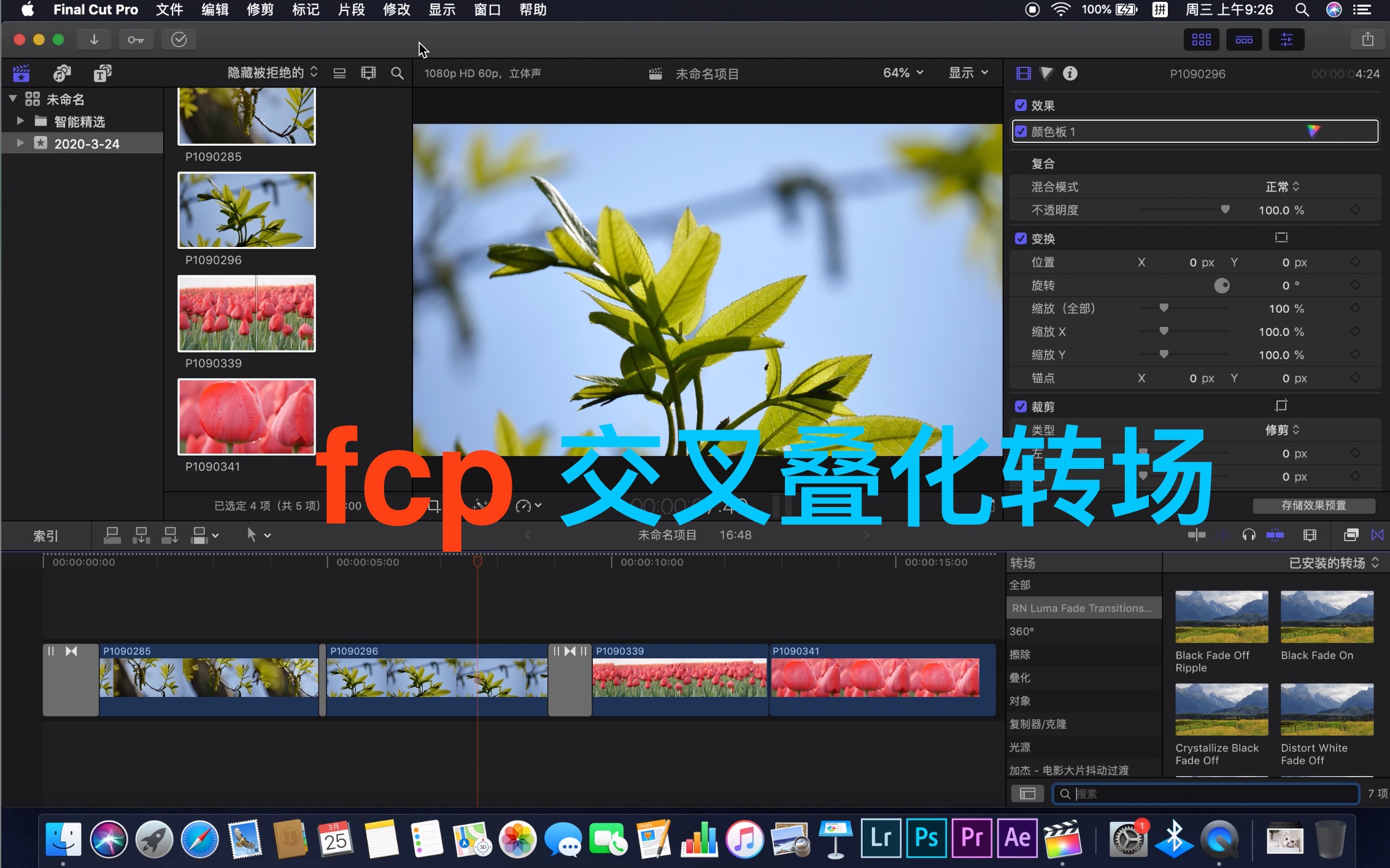 活动作品fcp交叉叠化转场效果